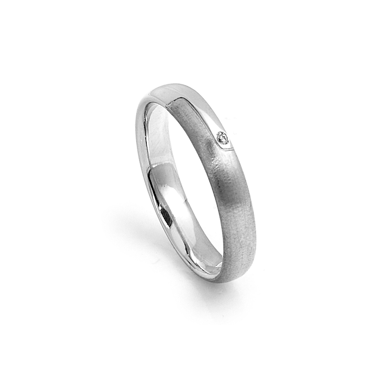 White Gold Engagement Ring mod. Valencia mm. 3,7