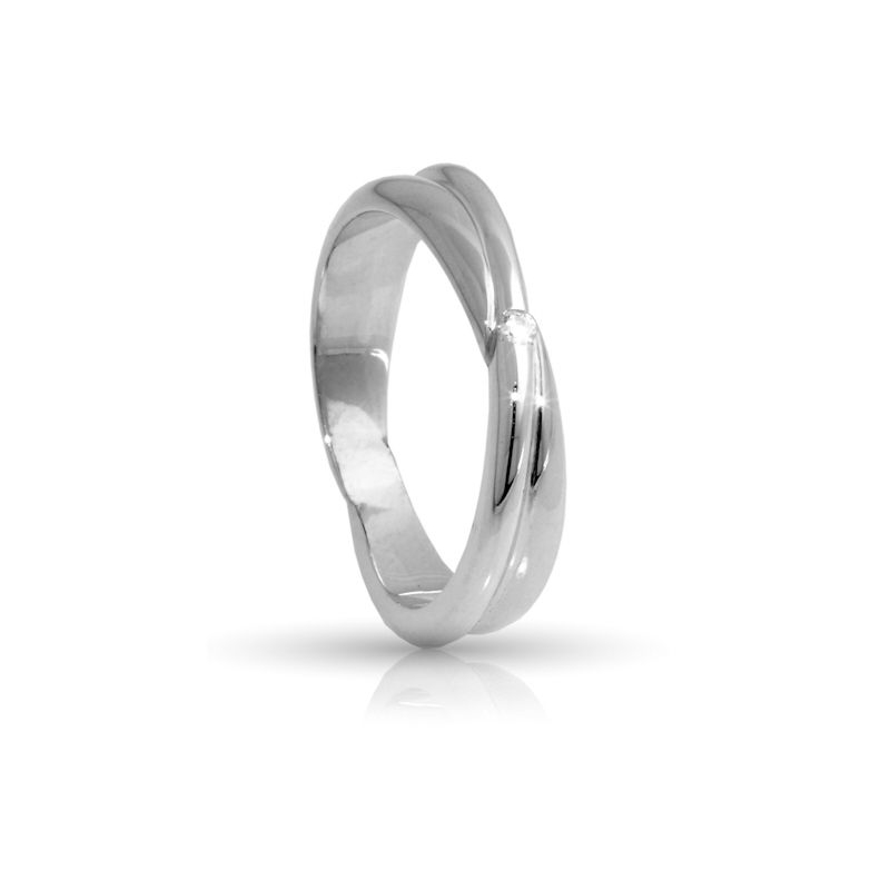 White Gold Engagement Ring mod. Honolulu mm. 4,7