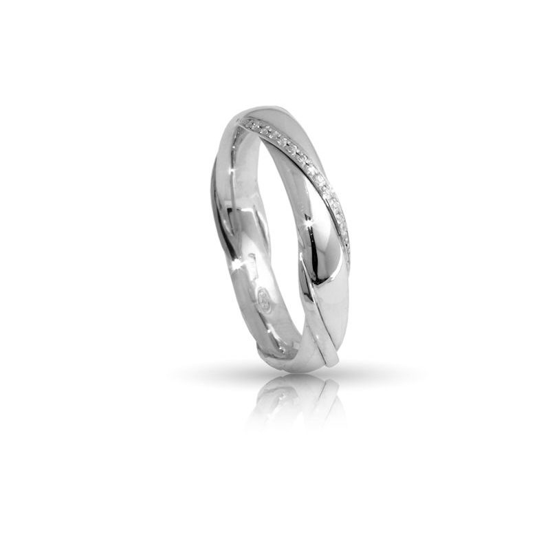 White Gold Engagement Ring mod. Portofino mm. 4,20
