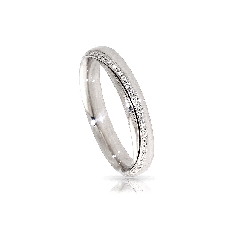 White Gold Engagement Ring mod. Sorrento mm. 4,20