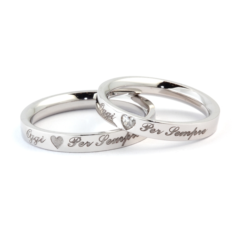 White Gold Engagement Ring mod. Verona mm. 3,3