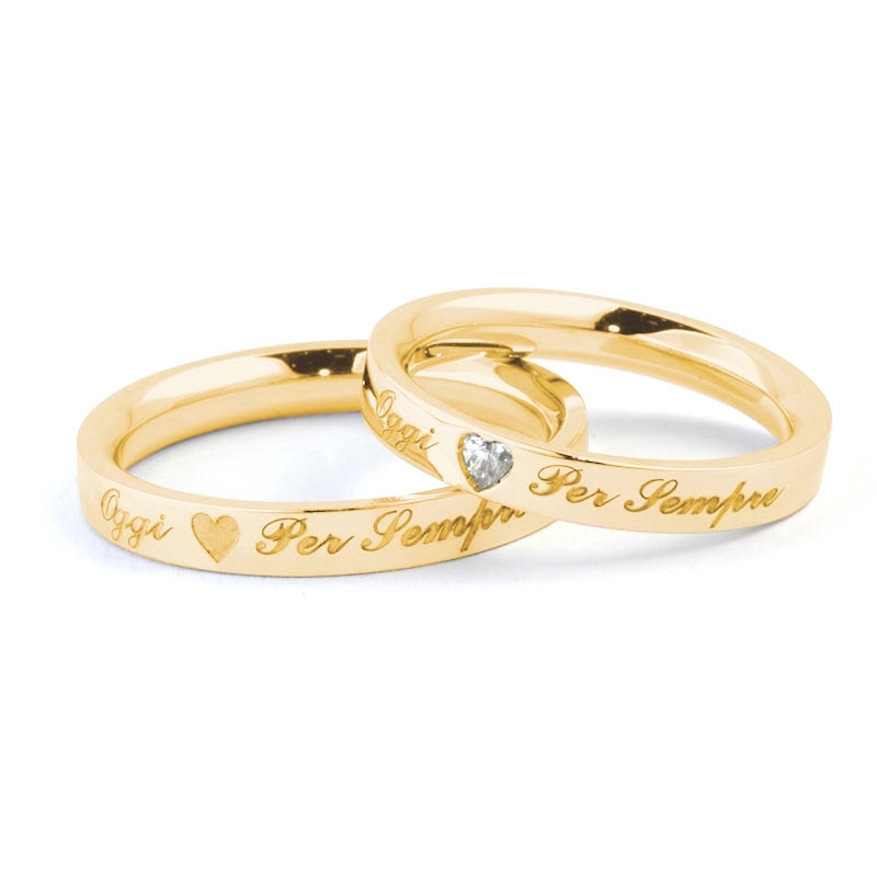 Yellow Gold Engagement Ring Mod. Verona mm. 3,3