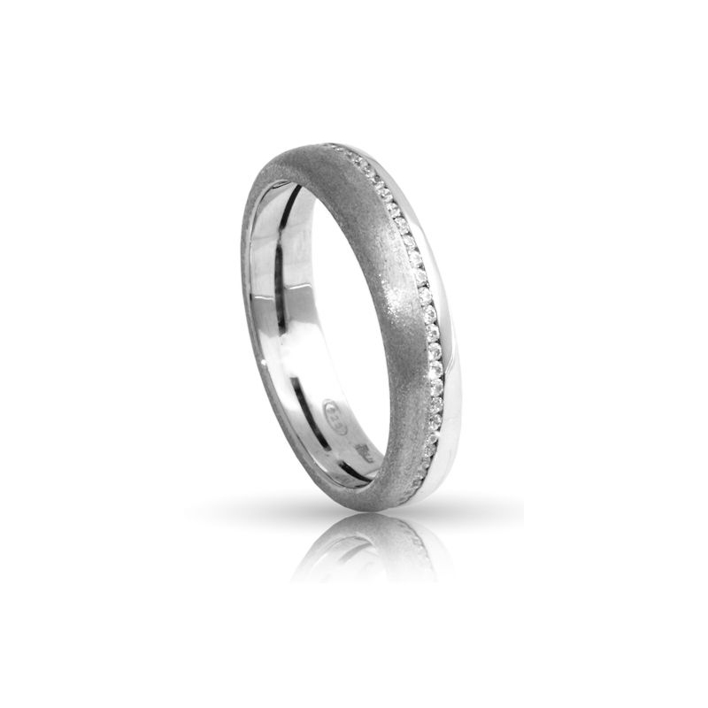 White Gold Engagement Ring mod. Djerba mm. 4,10