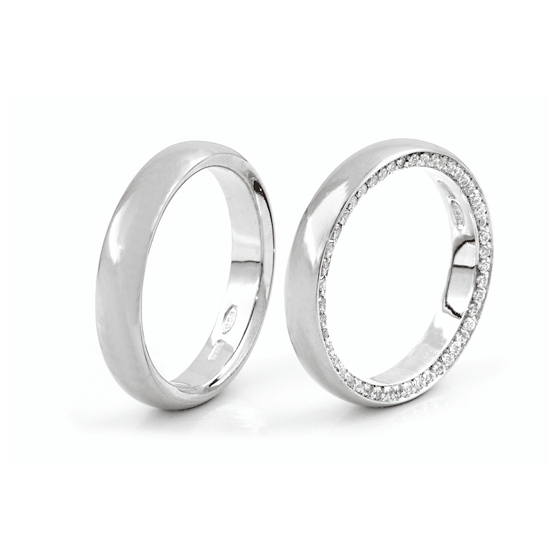 White Gold Engagement Ring mod. Budapest mm. 4