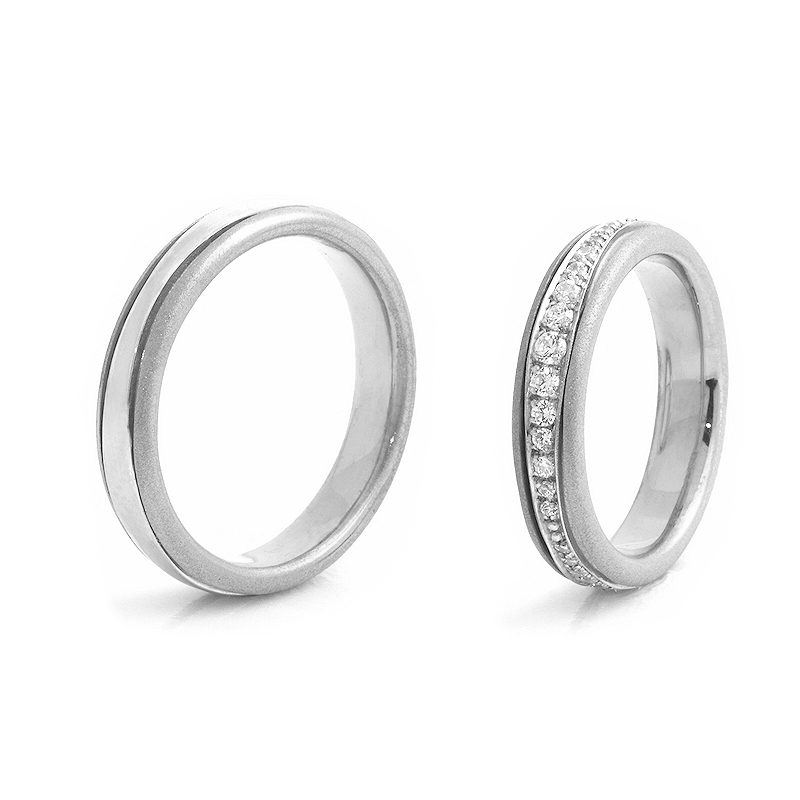 White Gold Engagement Ring mod. Instanbul mm. 4,50